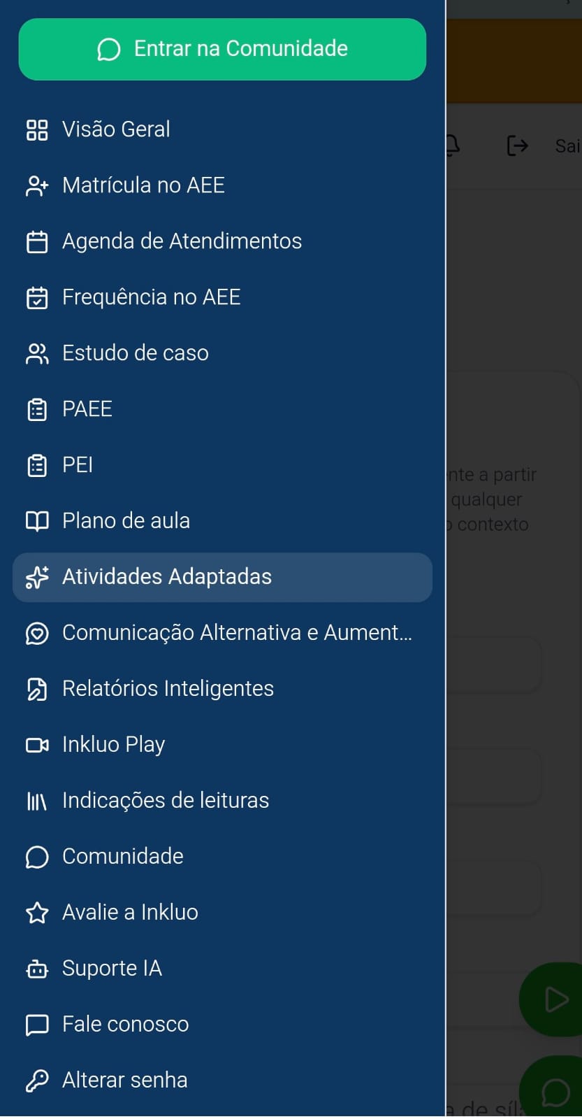 Estrutura da plataforma